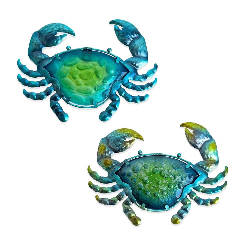 Metal Crab Wall Art Decor Ocean Wall Hanging Coastal Wall Sculptures Beach🫲